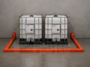 Barrera desviadora de piso seccion pared en uso