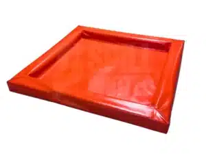 Batea contenedora con pared de espuma hecho en lona de pvc para contención de derrames