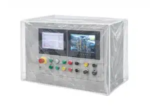 Cobertor de pvc cristal a medida cubriendo pantallas de maquinarias