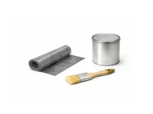 Kit de parche universal con lona de pvc de repuesto en color gris con pegamento para pvc y brocha incluida