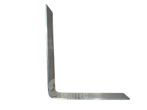 Repuesto de aluminio de batea contenedora con soporte en l de aluminio visto de lateral