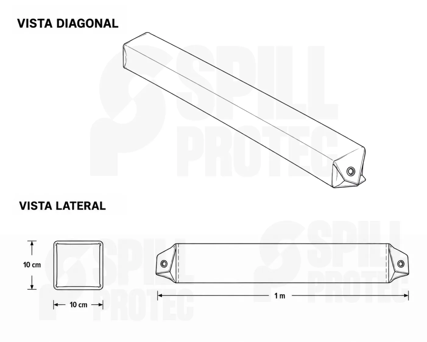 Plano de medidas del producto