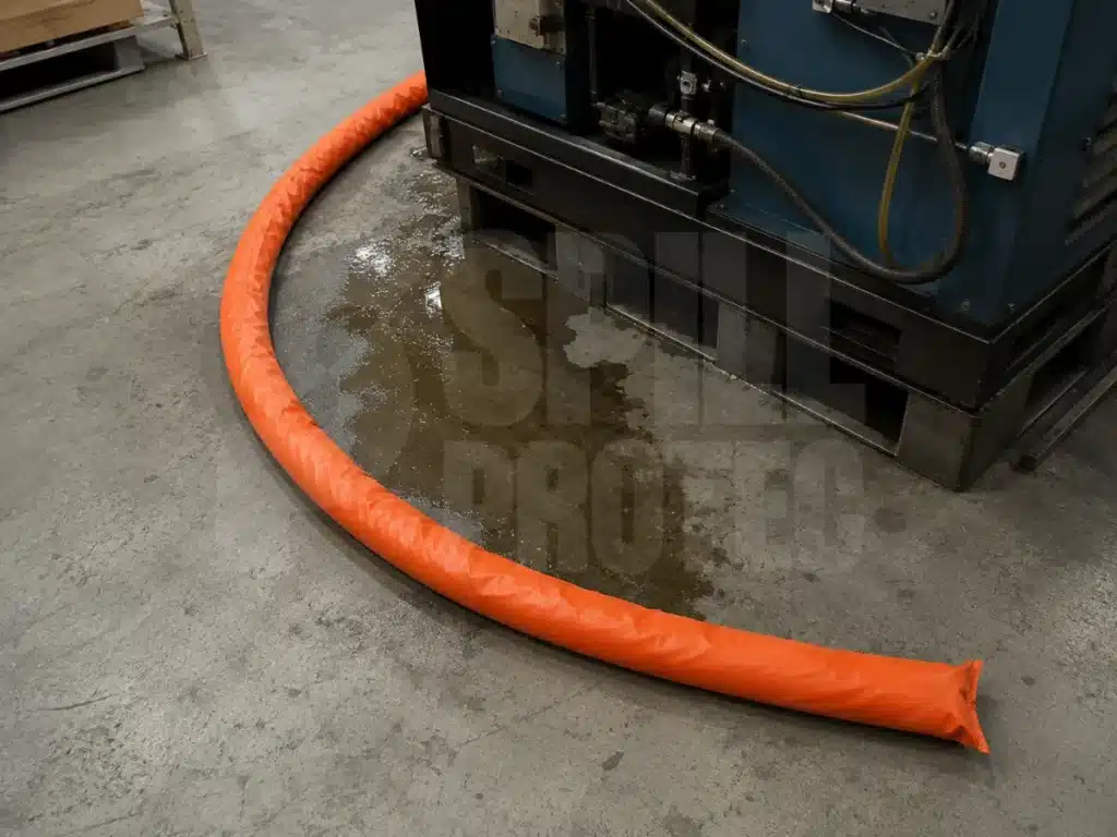 Tubo de desvio de arena mostrando como divide en forma de biombo el liquido