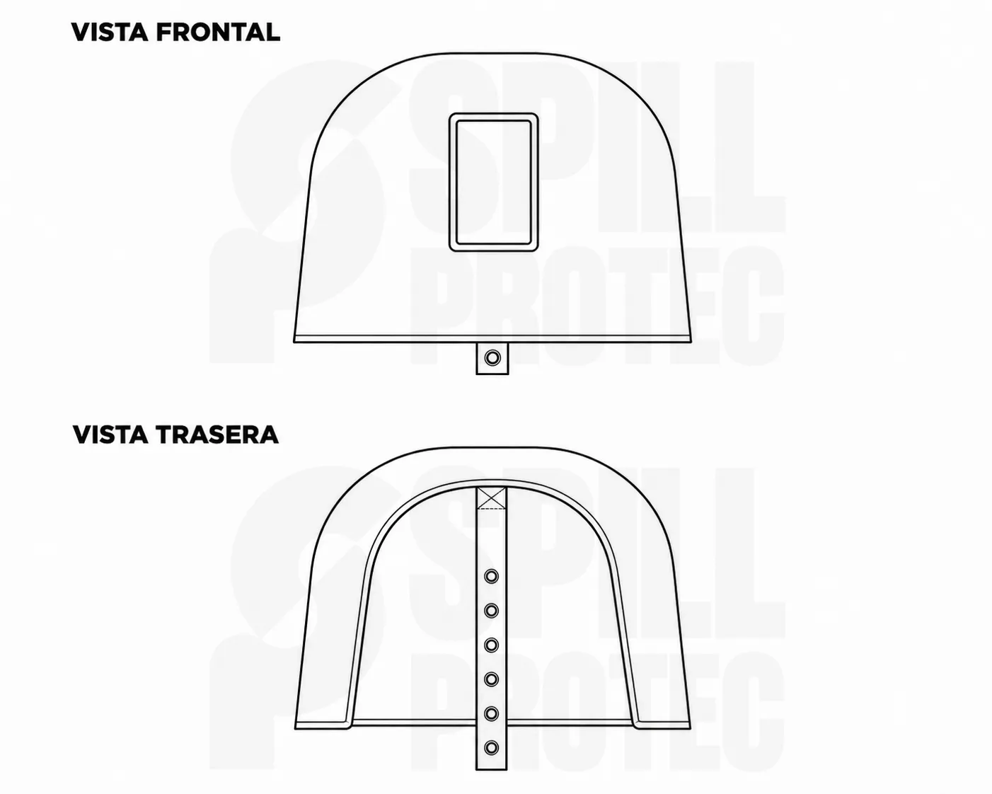 Plano de medidas del producto