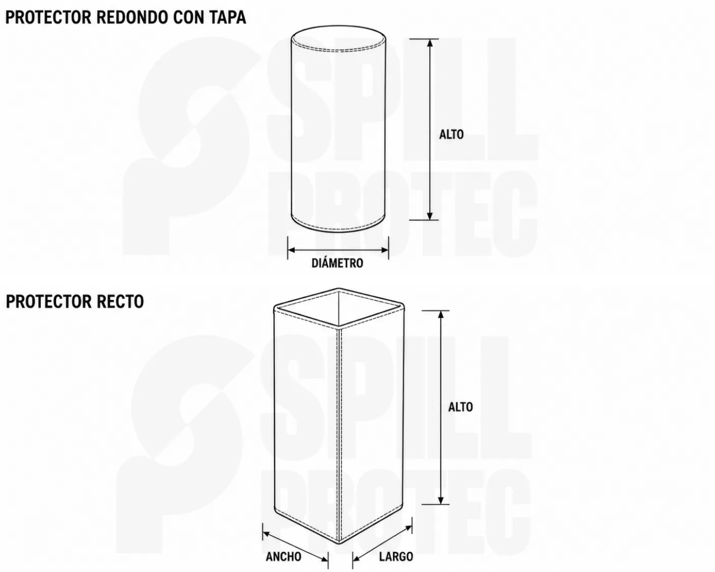 Plano de medidas del producto